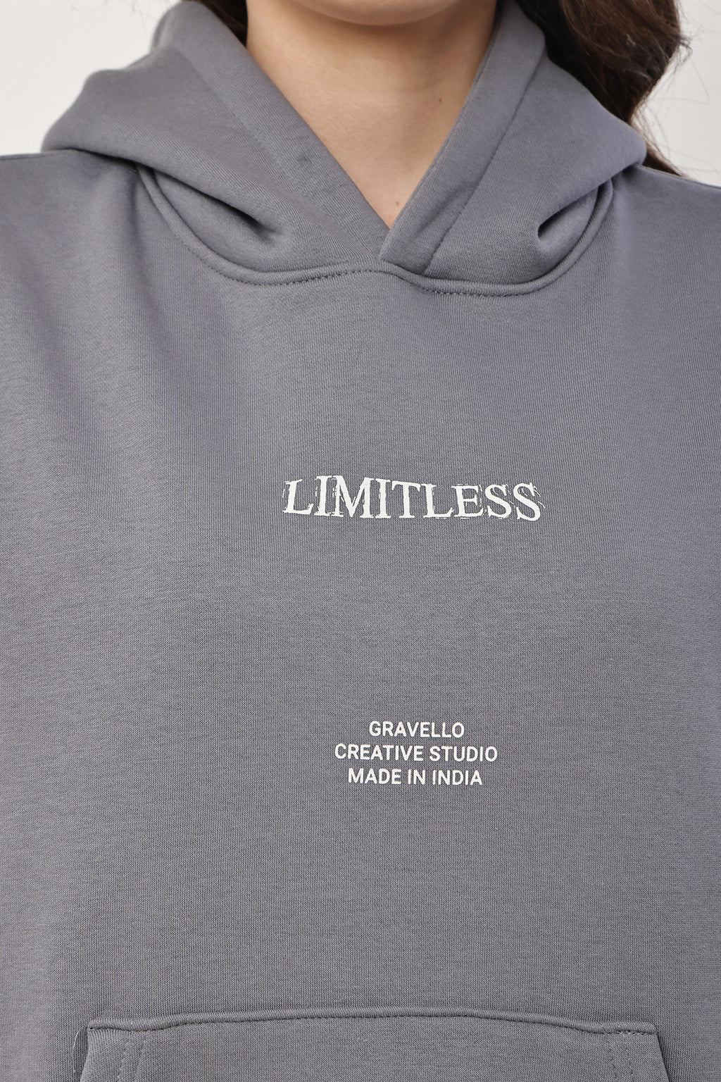 LIMITLESS Oversized WOMENS Hoodie - GRAVELLO