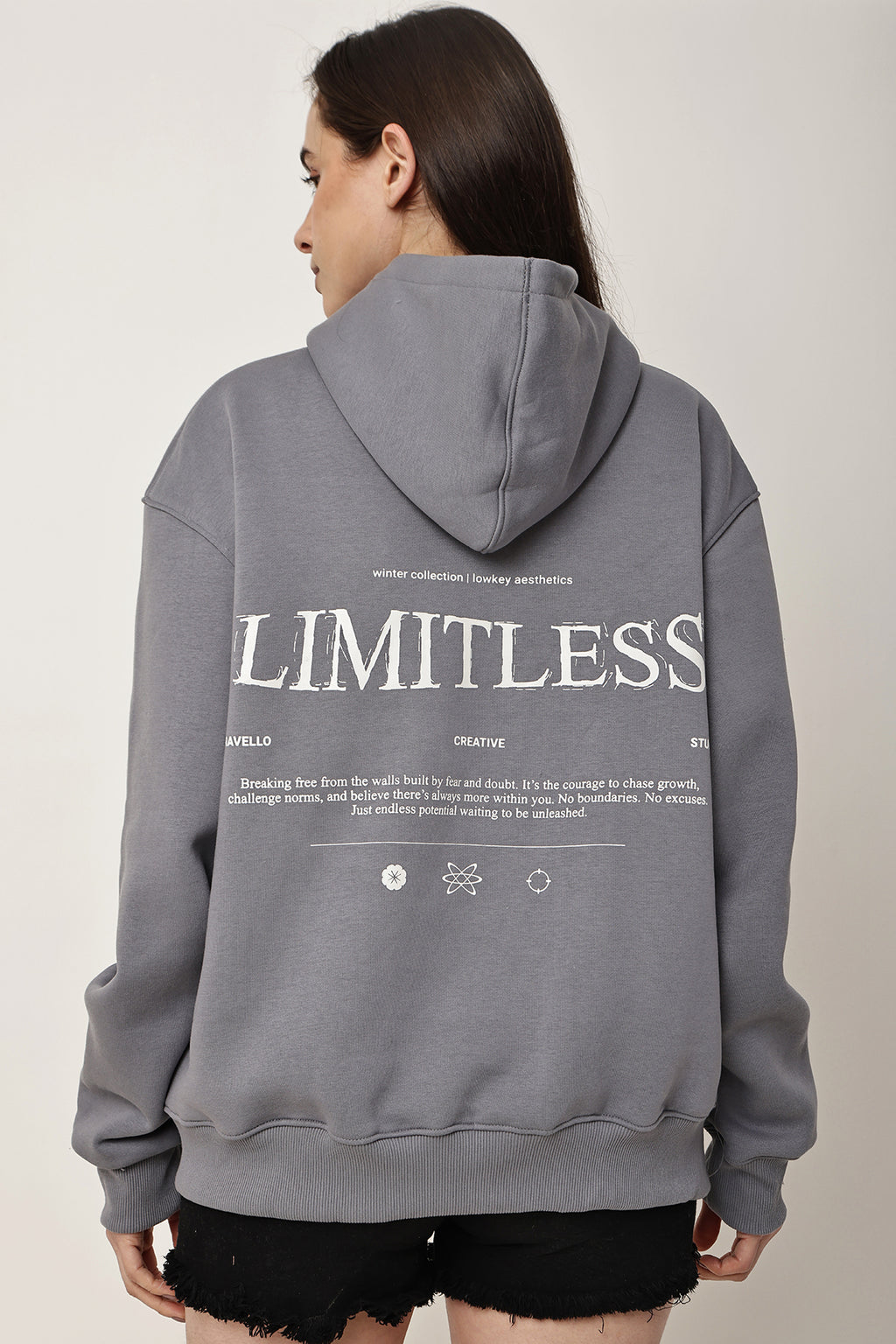 LIMITLESS Oversized WOMENS Hoodie - GRAVELLO