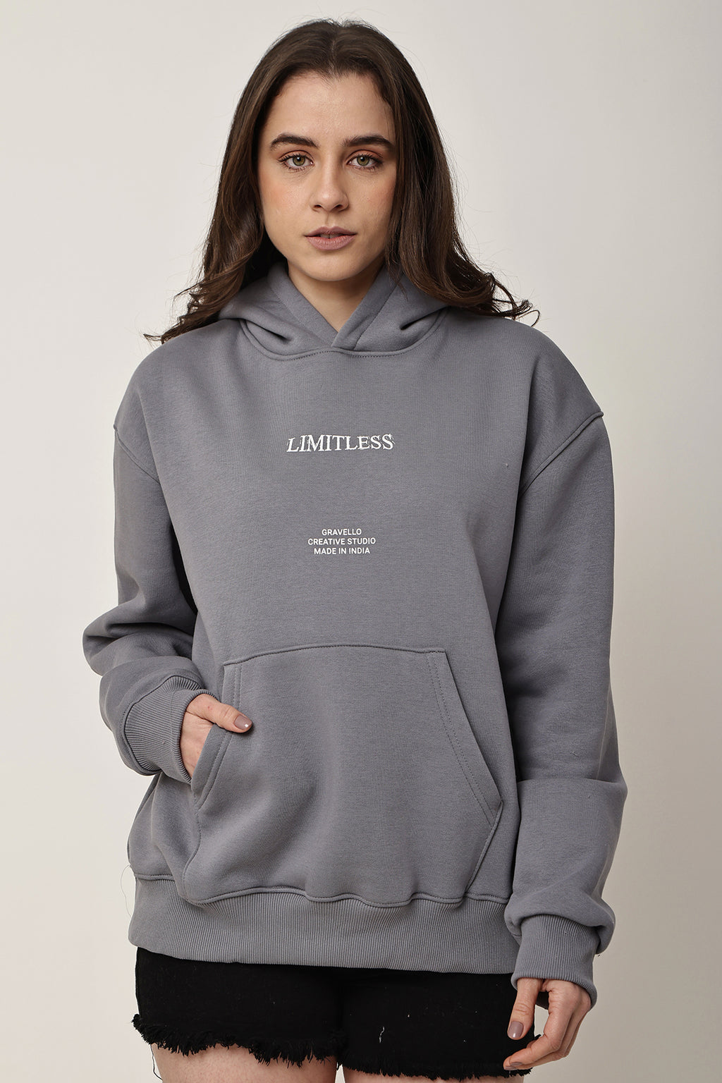LIMITLESS Oversized WOMENS Hoodie - GRAVELLO