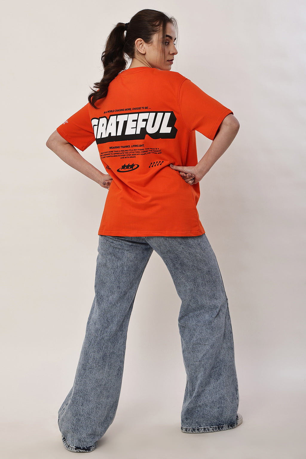 GRATEFUL Oversized WOMENS T-Shirt - GRAVELLO
