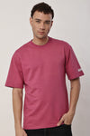 Magenta Solid Oversized T-Shirt