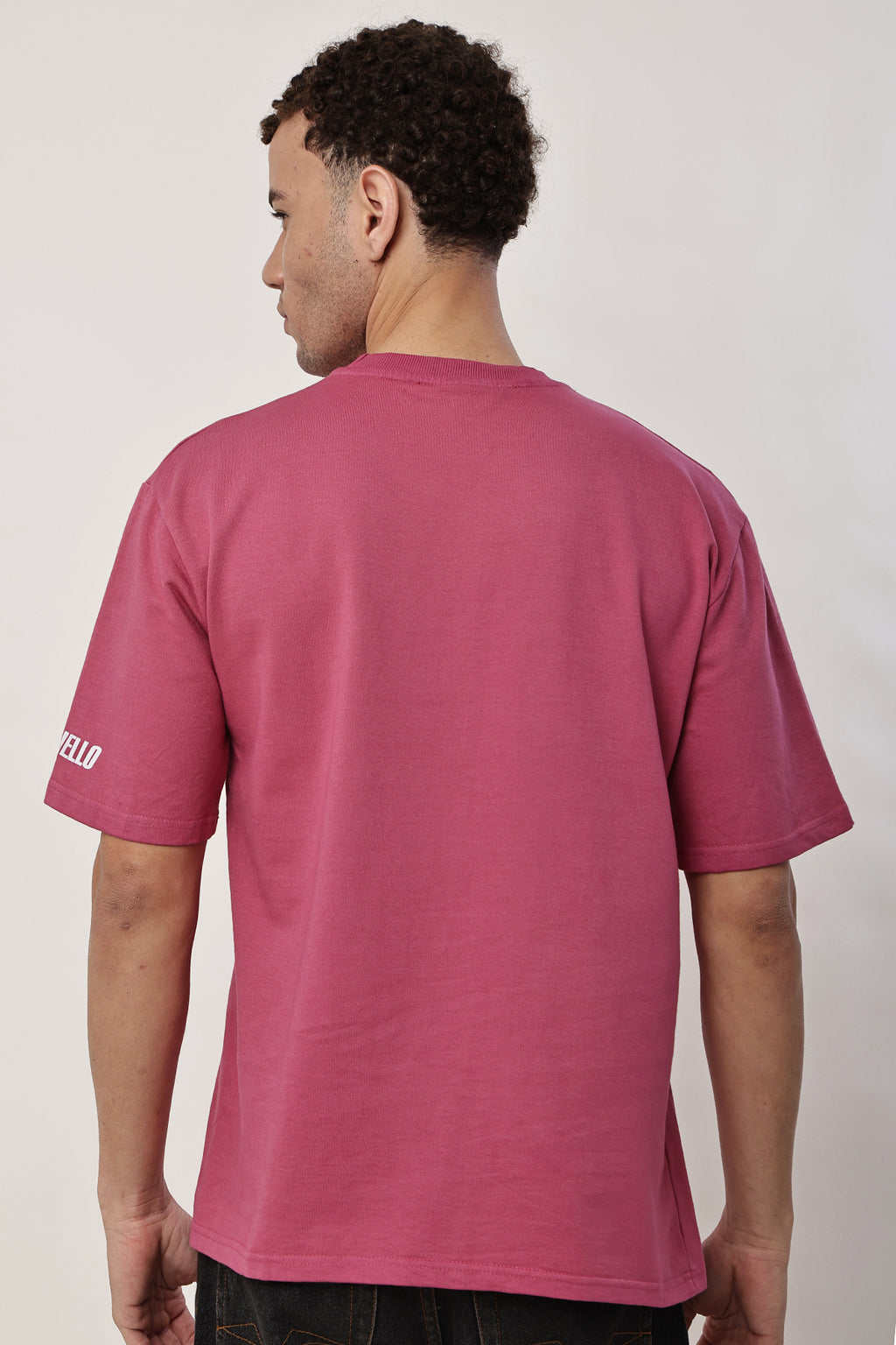 Magenta Solid MENS Oversized T-Shirt - GRAVELLO
