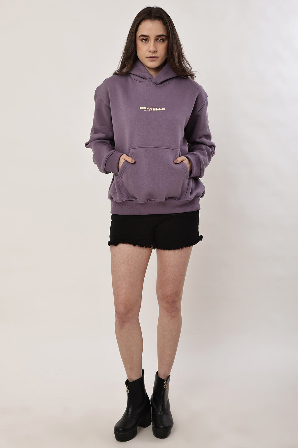 NO MATTER WHAT Oversized WOMENS Hoodie - GRAVELLO