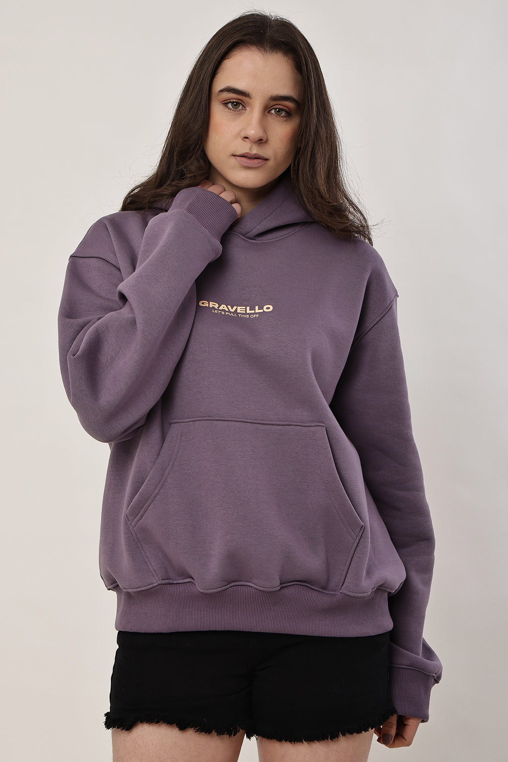 NO MATTER WHAT Oversized WOMENS Hoodie - GRAVELLO