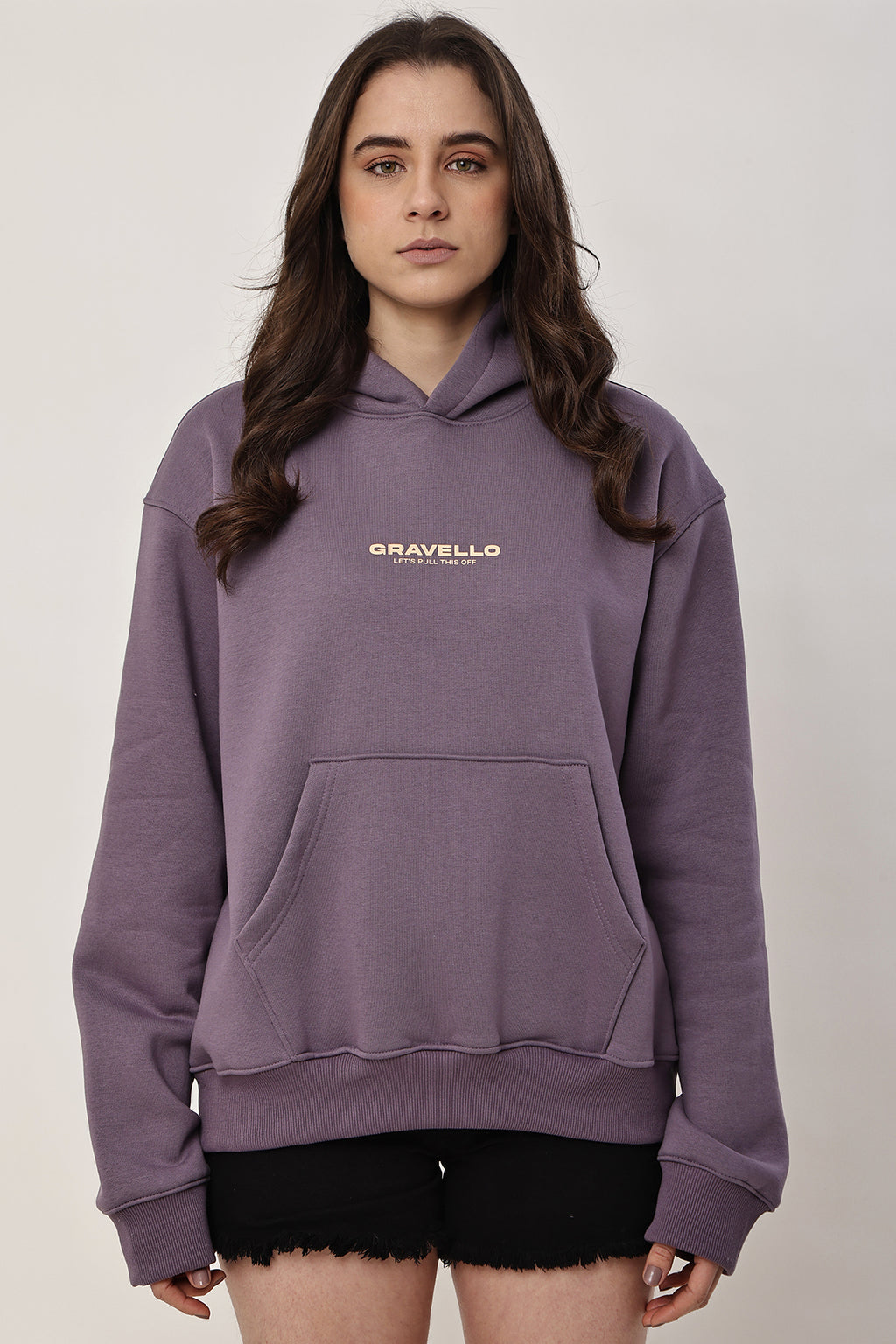 NO MATTER WHAT Oversized WOMENS Hoodie - GRAVELLO