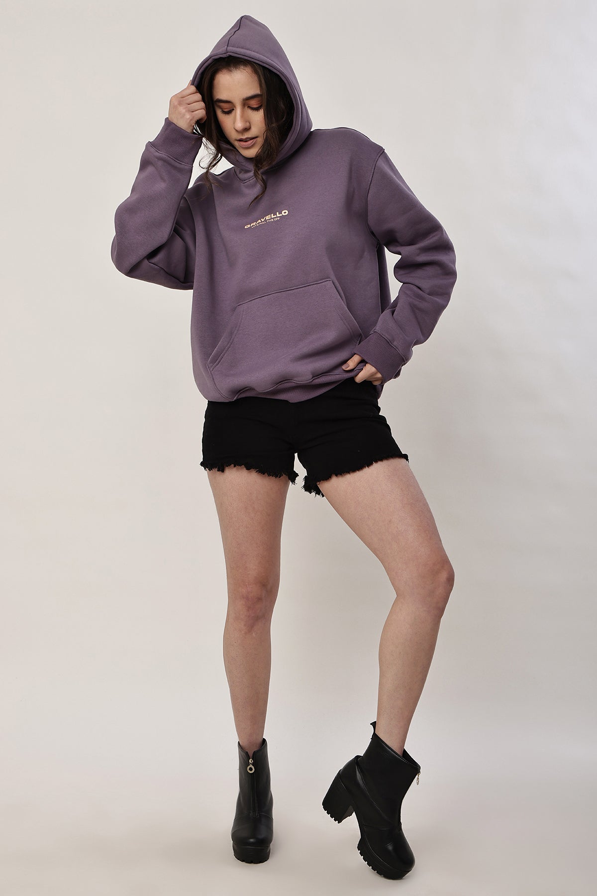 NO MATTER WHAT Oversized WOMENS Hoodie - GRAVELLO