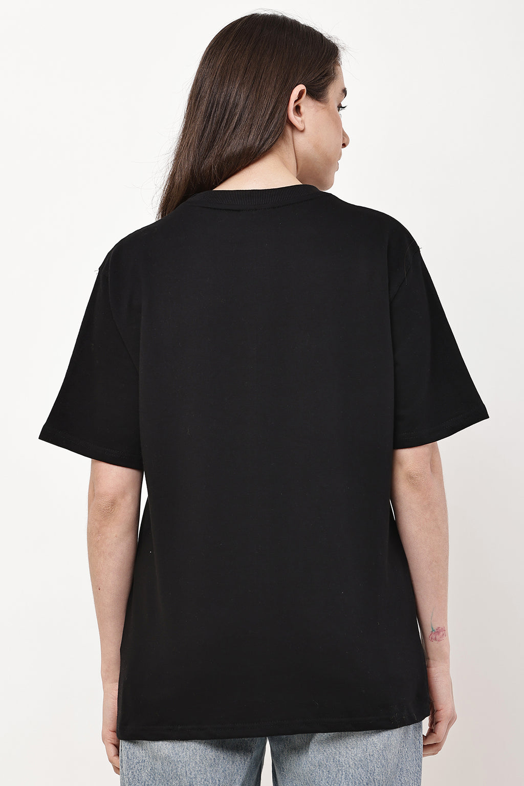 Black Solid Oversized T-Shirt