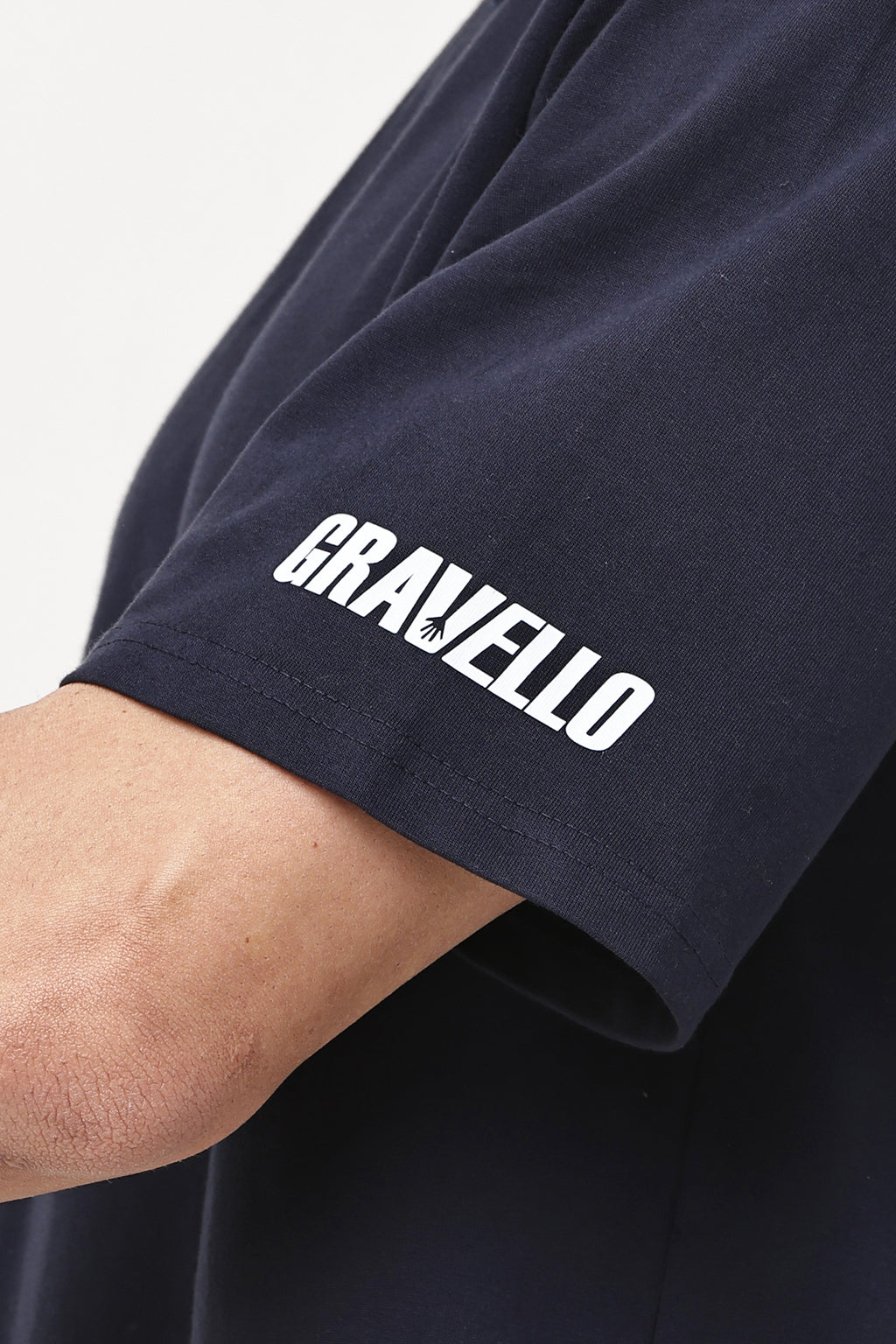 Navy Solid MENS Oversized T-Shirt - GRAVELLO