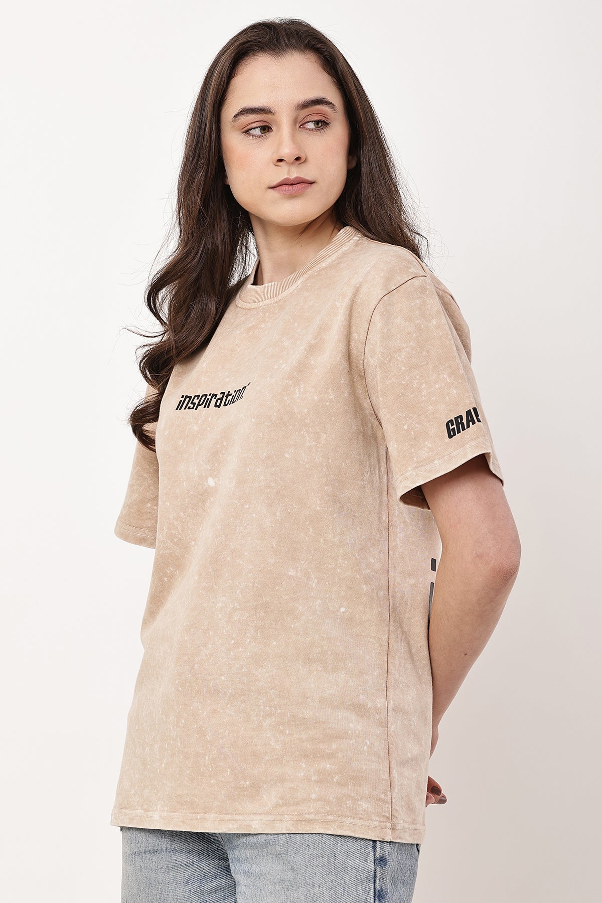 INSPIRATION Stone Washed WOMENS Oversized T-Shirt