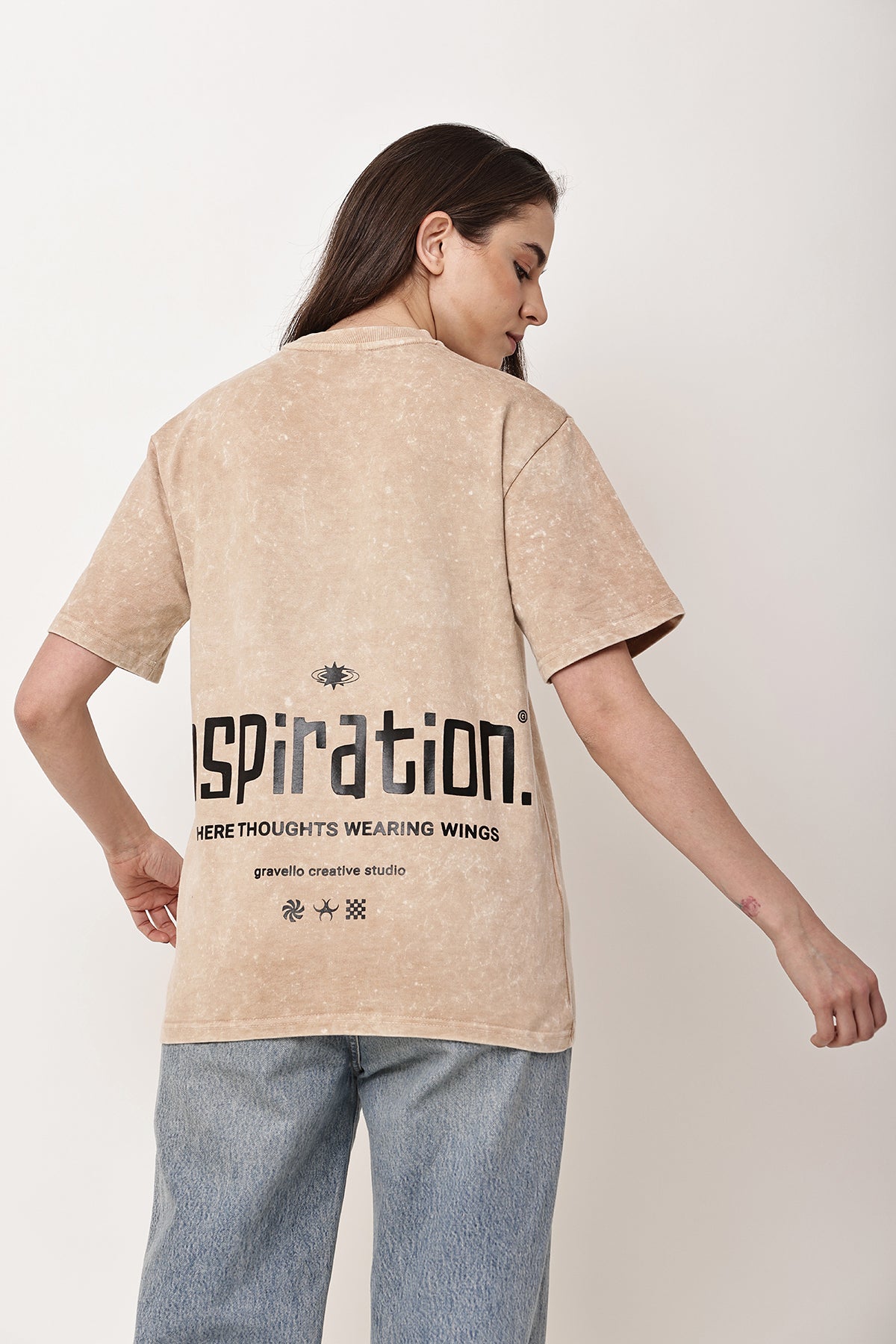 INSPIRATION Stone Washed WOMENS Oversized T-Shirt