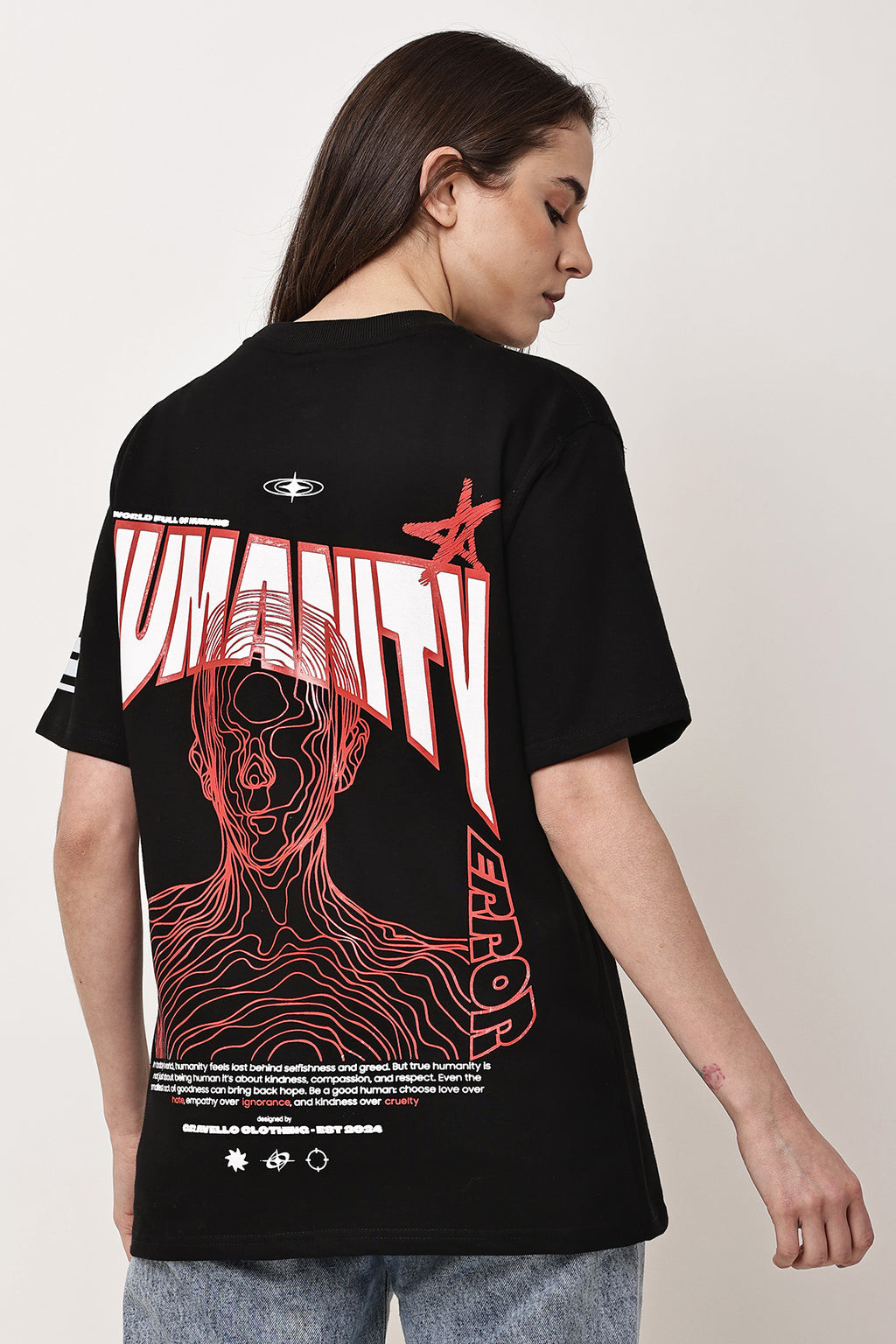 HUMANITY Oversized WOMENS T-Shirt - GRAVELLO