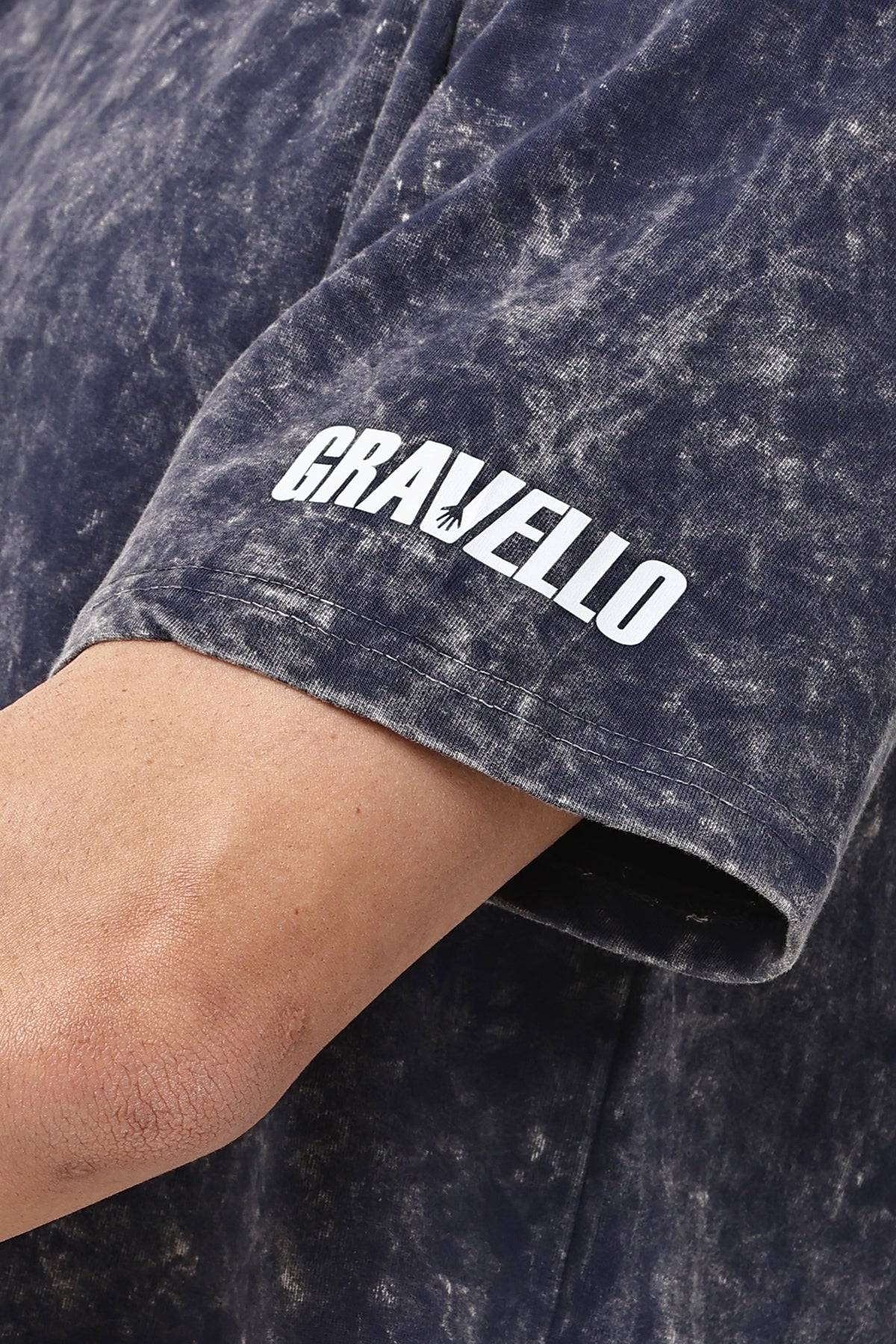 BELIEVE Stone Washed MENS Oversized T-Shirt - GRAVELLO