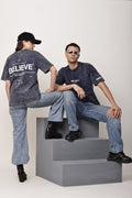 BELIEVE Washed Oversized T-Shirt