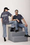 BELIEVE Washed Oversized T-Shirt