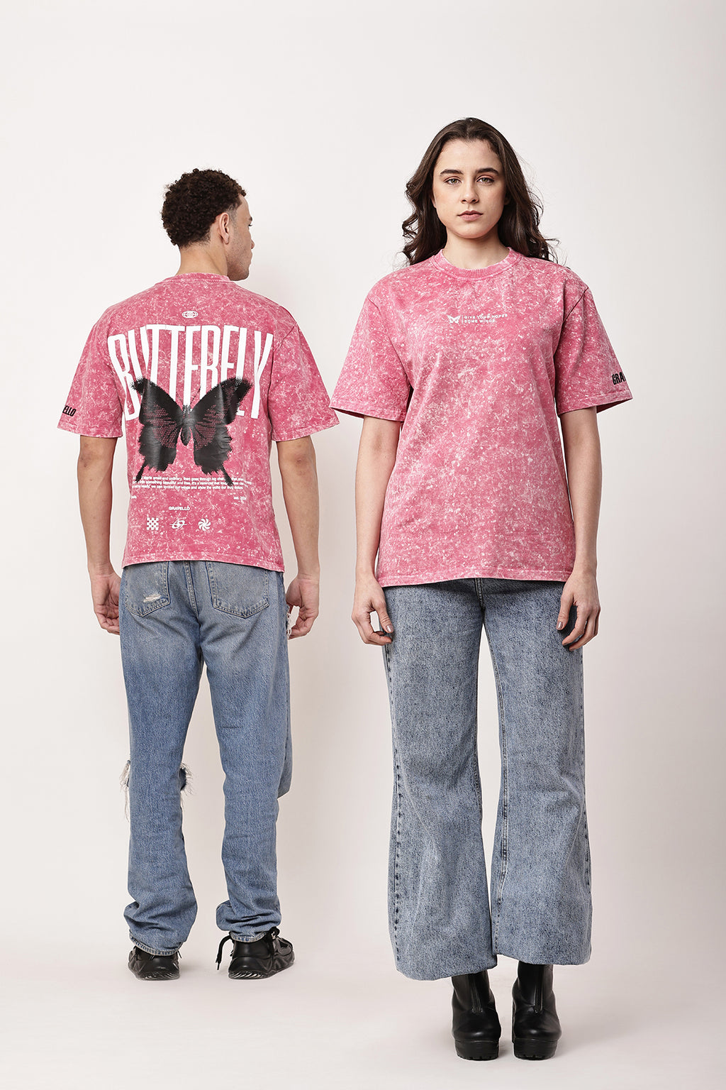 BUTTERFLY Washed Oversized T-Shirt