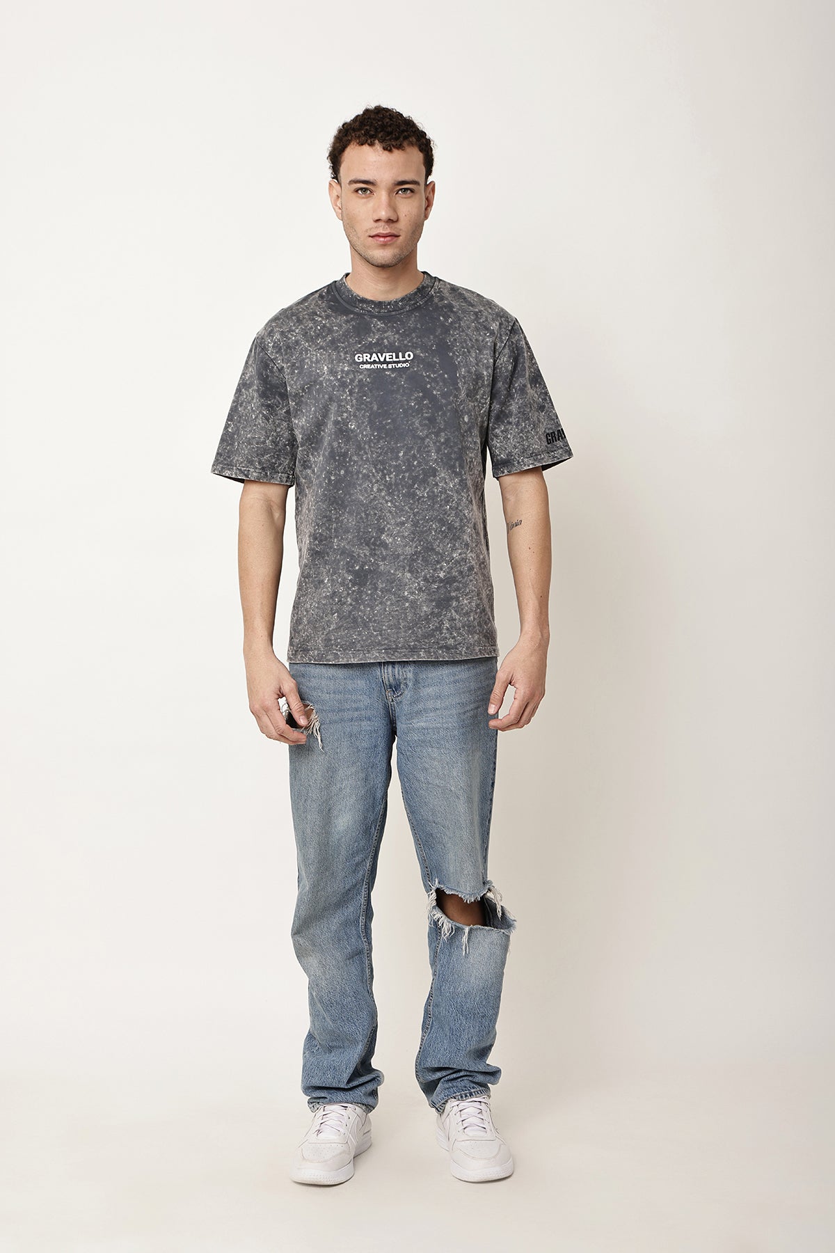 BE KIND Stone Washed MENS Oversized T-Shirt