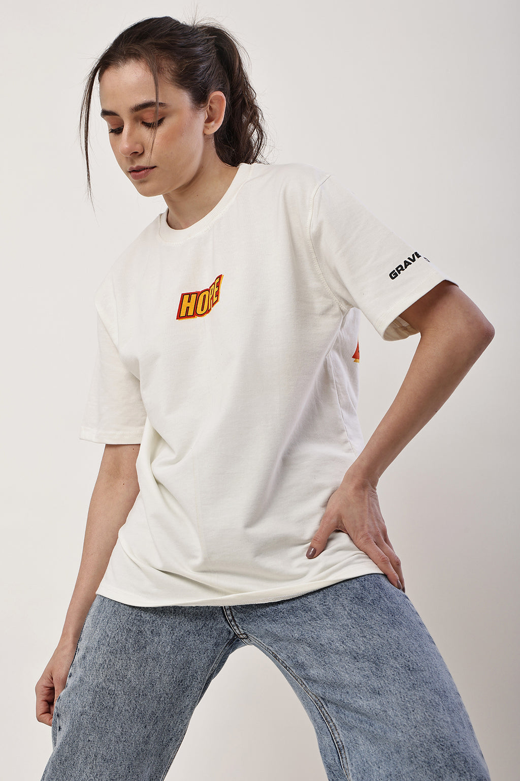 HOPE Oversized WOMENS T-Shirt - GRAVELLO