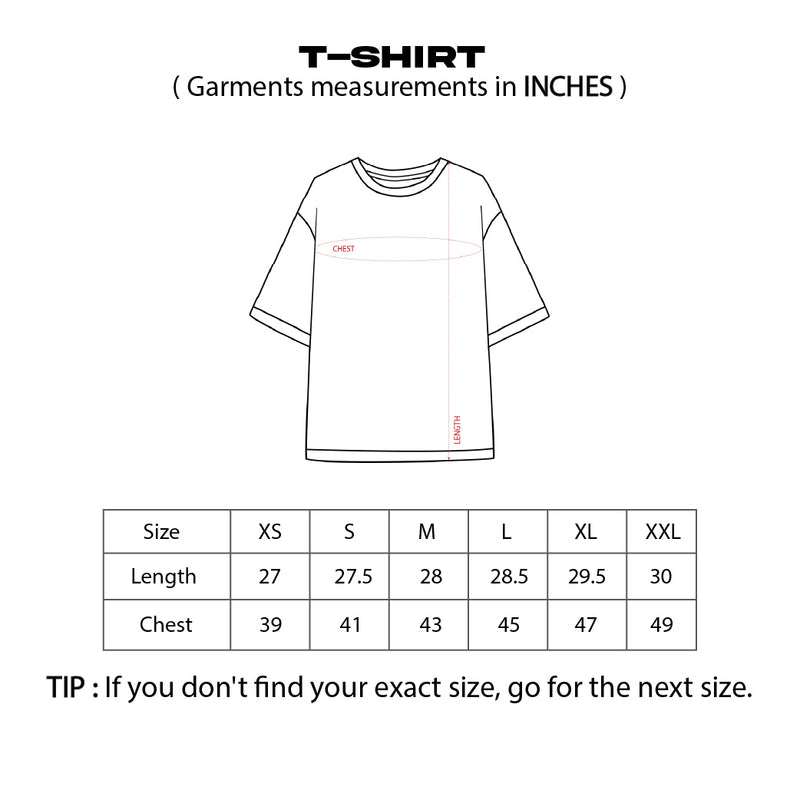 T-Shirt Size Chart