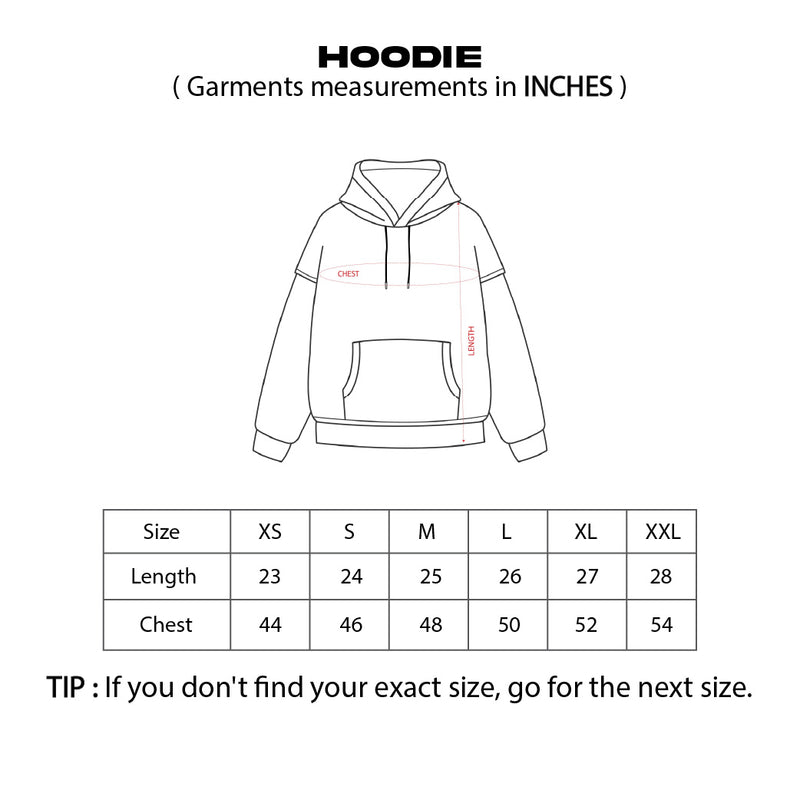 Hoodie Size Chart